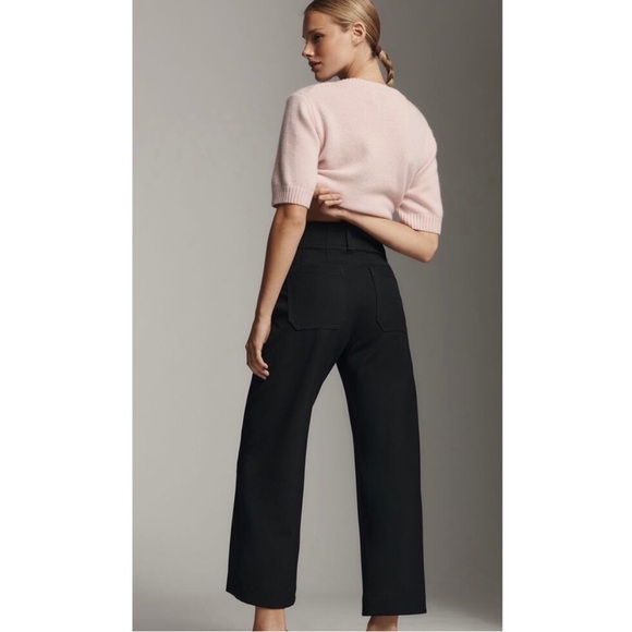 ANTHROPOLOGIE MAEVE THE COLETTE CROP STRETCH-TWILL PANTS SIZE 28P NWT - Picture 3 of 6